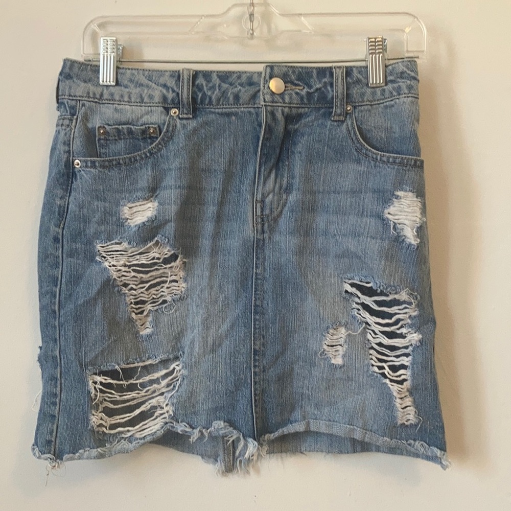 Denim mini skirt